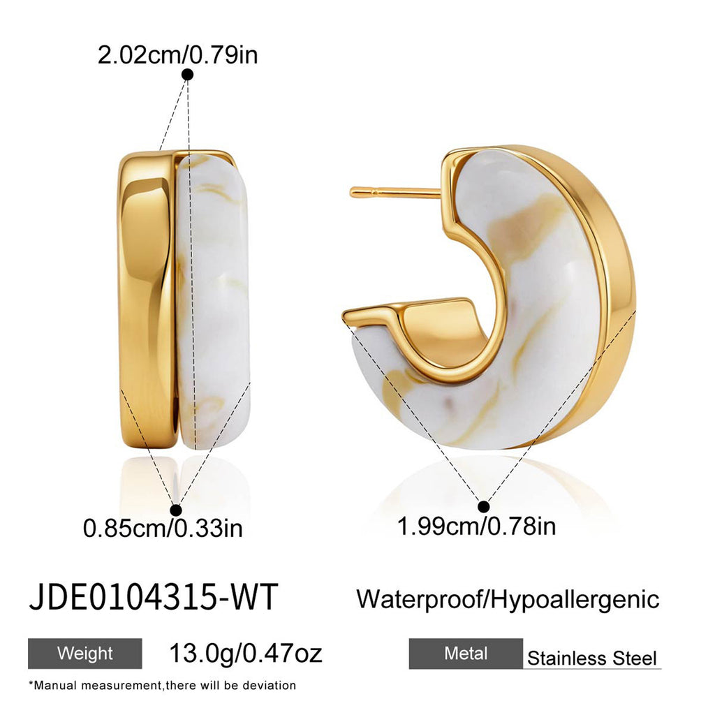 White resin hoop dimensions and post detail