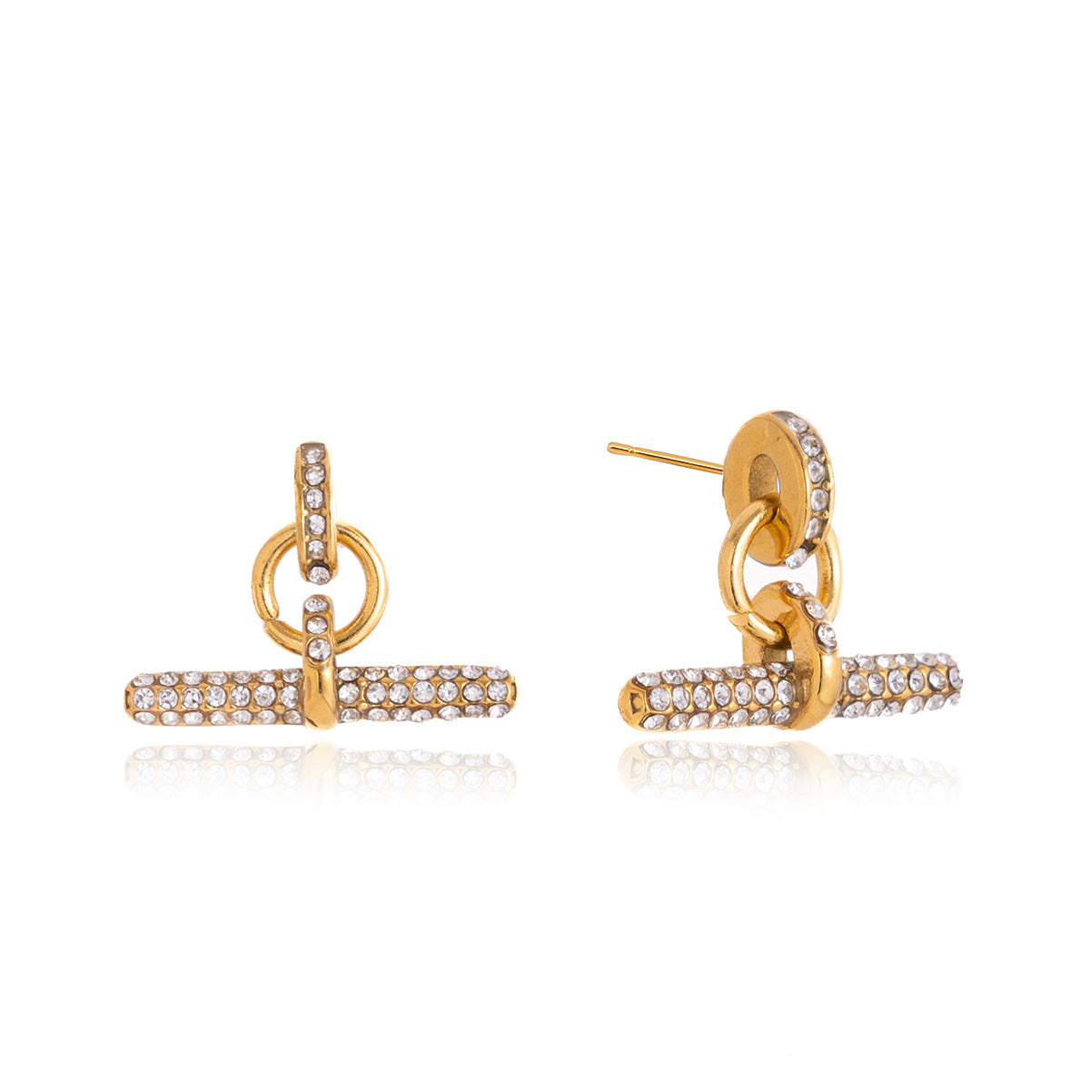 Front and post views of T-bar drop studs