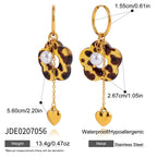 Stainless Steel Hoop and Drop Earring Collection size and proportion reference