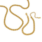 Close-up of textured links and extension clasps