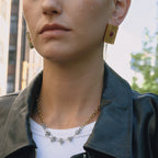 Playing Card Heart Stainless Steel Ring, Earrings and Chain Necklace — polished chain necklace option
