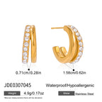 Stainless Steel Hoop, Ear Cuff and Heart Stud Earring Collection variant style view