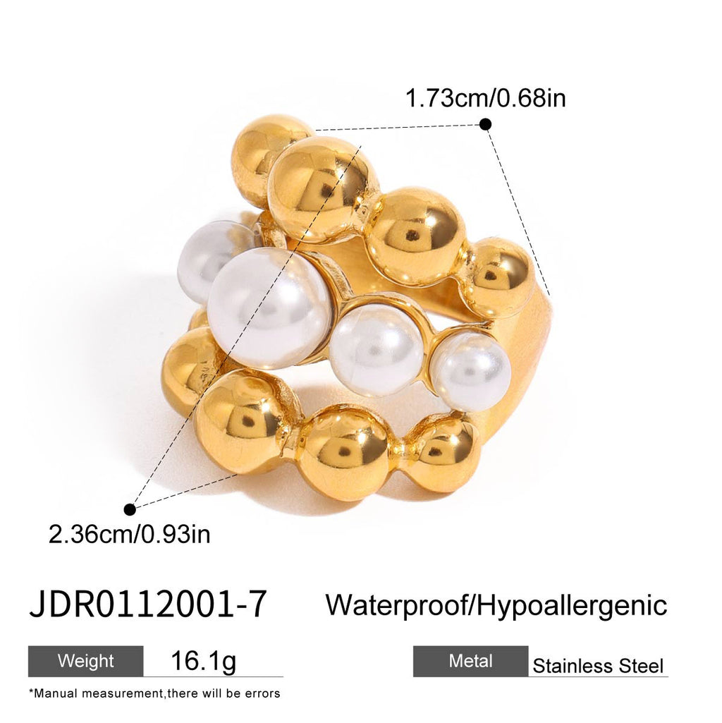 Bead ring showing approximate face dimensions