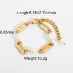 freshwater pearl link bracelet dimensions and 16.2 g listed weight