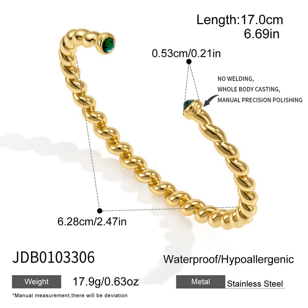 Twisted open cuff measurement and construction diagram