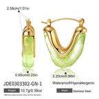 Green gradient resin hoop measurement image