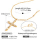 Cross pendant on a decorative elongated-link chain