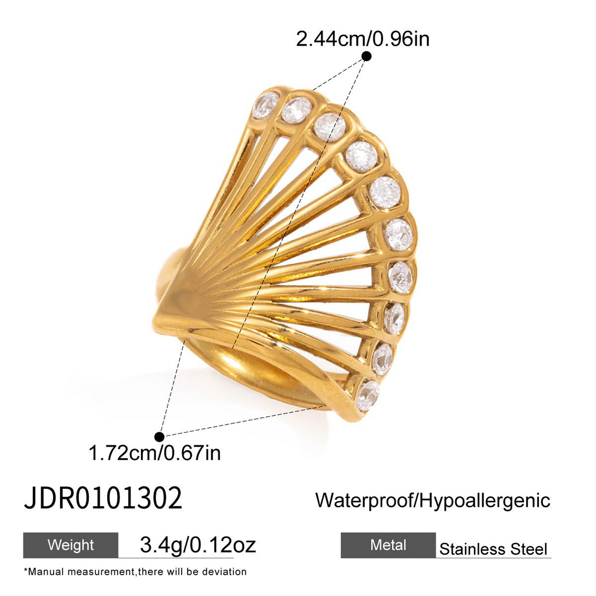 Radiating openwork fan ring dimensions
