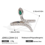 Stainless Steel Snake and Sculptural Ring Collection — sixth polished ring option
