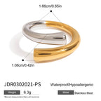 Two-Tone Sculptural Stainless Steel Ring Collection — seventh sculptural ring option