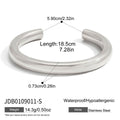 Smooth silver-tone stainless steel cuff