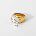 White-Inlay Stainless Steel Statement Ring Collection variant reference