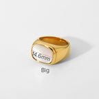 White-Inlay Stainless Steel Statement Ring Collection variant reference