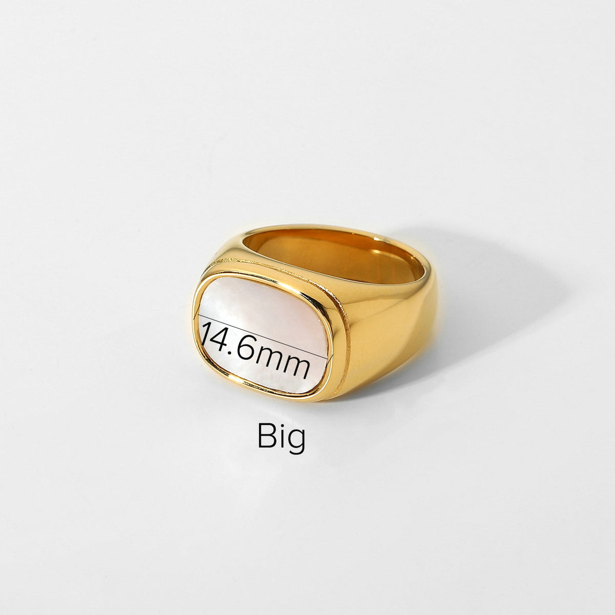 White-Inlay Stainless Steel Statement Ring Collection variant reference