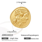 Stainless steel medallion ring with face height diagram