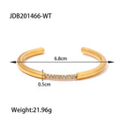 Slim clear-accent stainless steel cuff dimensions