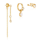 Three individual pieces of the stainless steel ear set