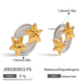 Two-Tone Star Stainless Steel Earring Collection – detail view