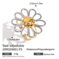 Flower ring diameter and adjustable band measurements