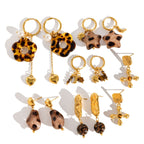 Stainless Steel Hoop and Drop Earring Collection finish and shape detail