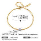 Round zirconia bracelet with dark setting