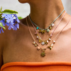 Colorful Charm Cord Stainless Steel Necklace Collection – styled view