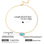 Gold-Tone Turquoise-Color Evil Eye Stainless Steel Jewelry Collection variant reference
